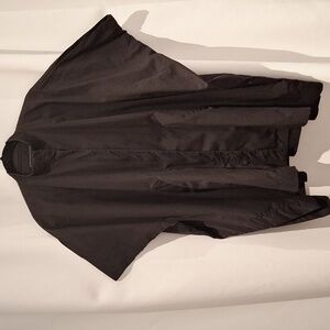 Ronen Chen black zip up Square rain jacket Oversized